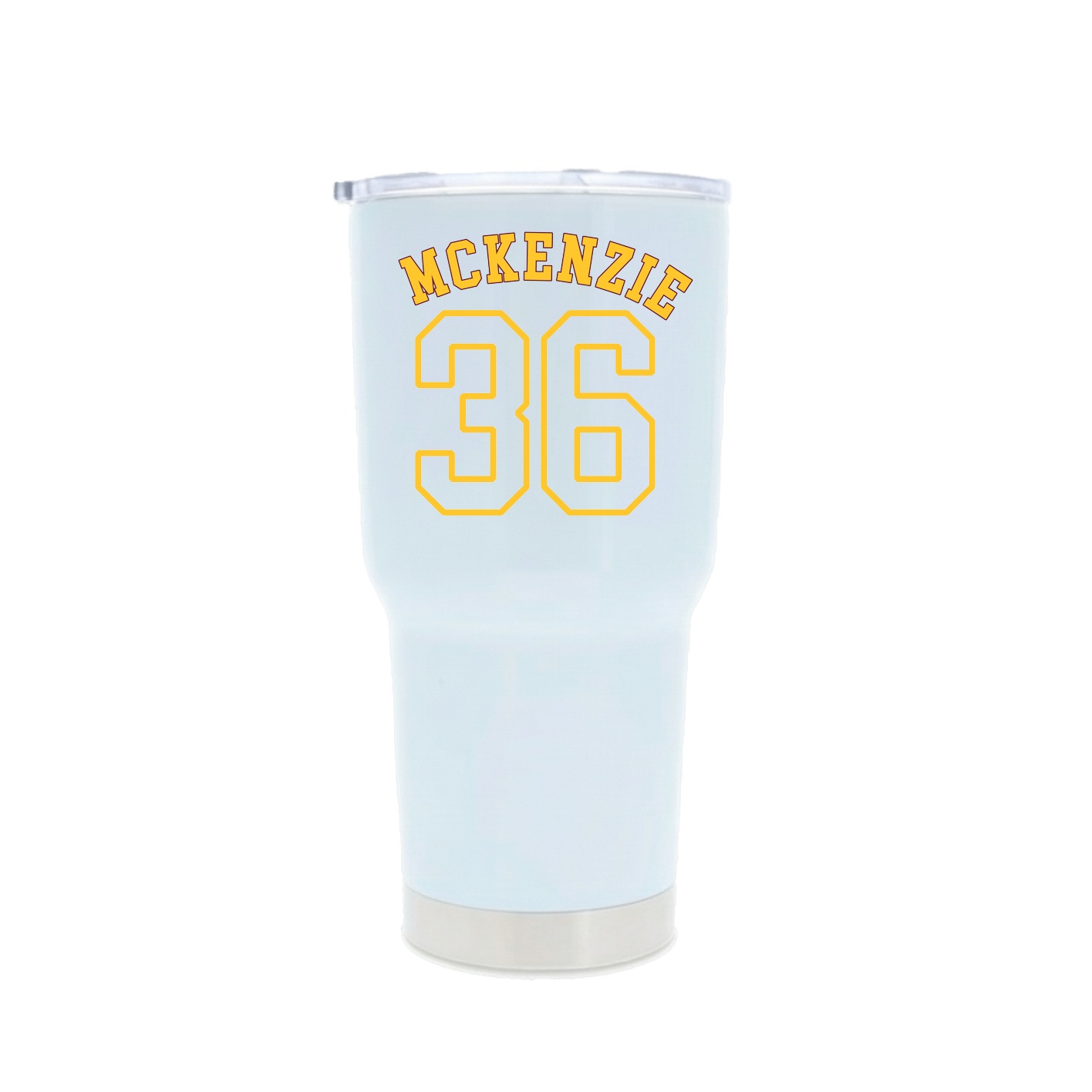 30oz Stainless Steel Tumbler — Shirsey Arch in White