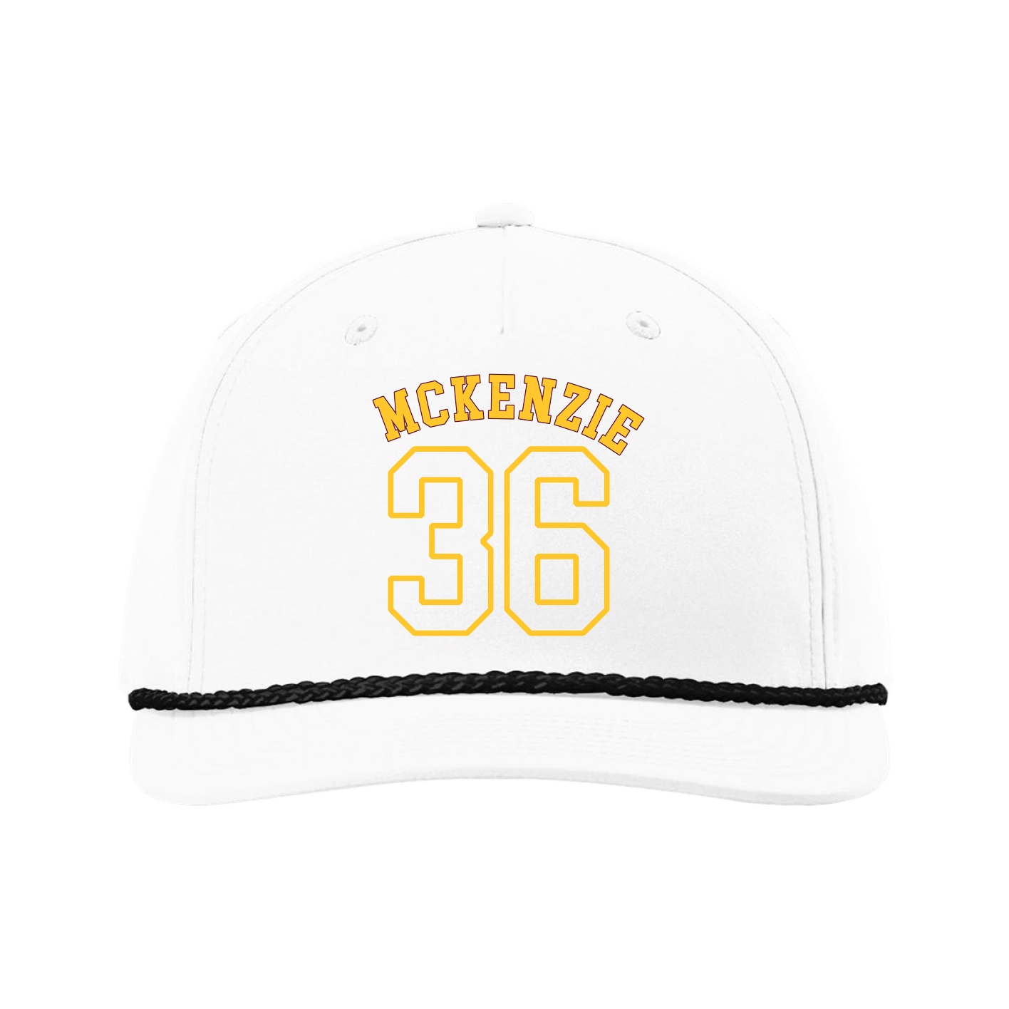 Five-Panel Classic Rope Cap — Shirsey Arch in White