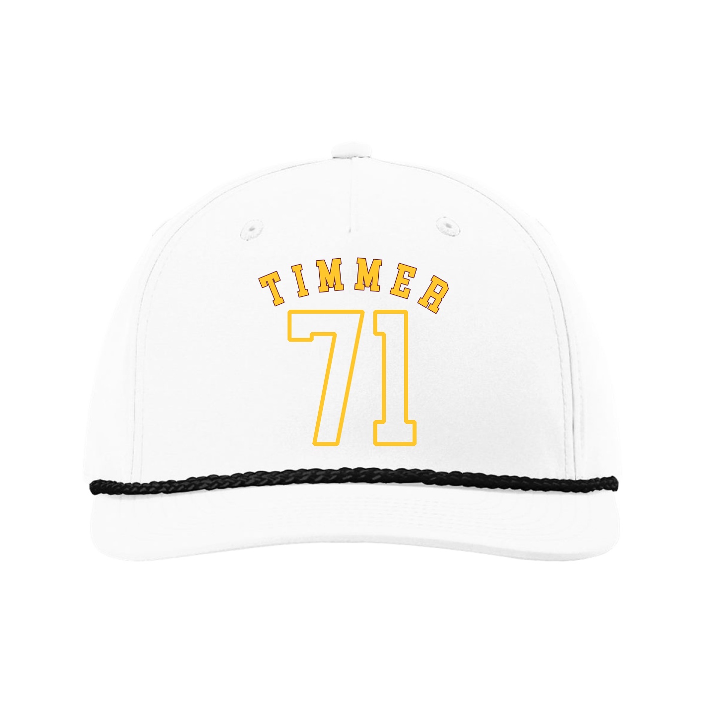 Five-Panel Classic Rope Cap — Shirsey Arch in White