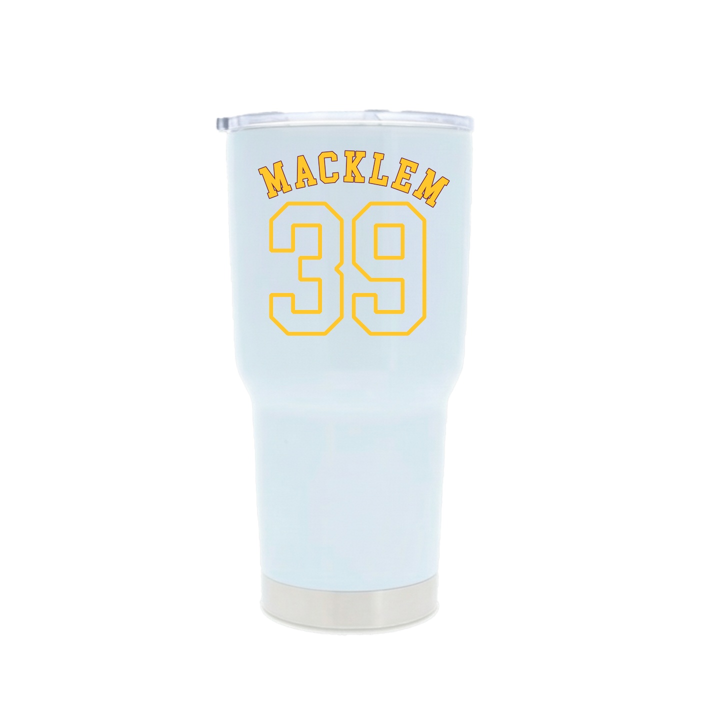 30oz Stainless Steel Tumbler — Shirsey Arch in White