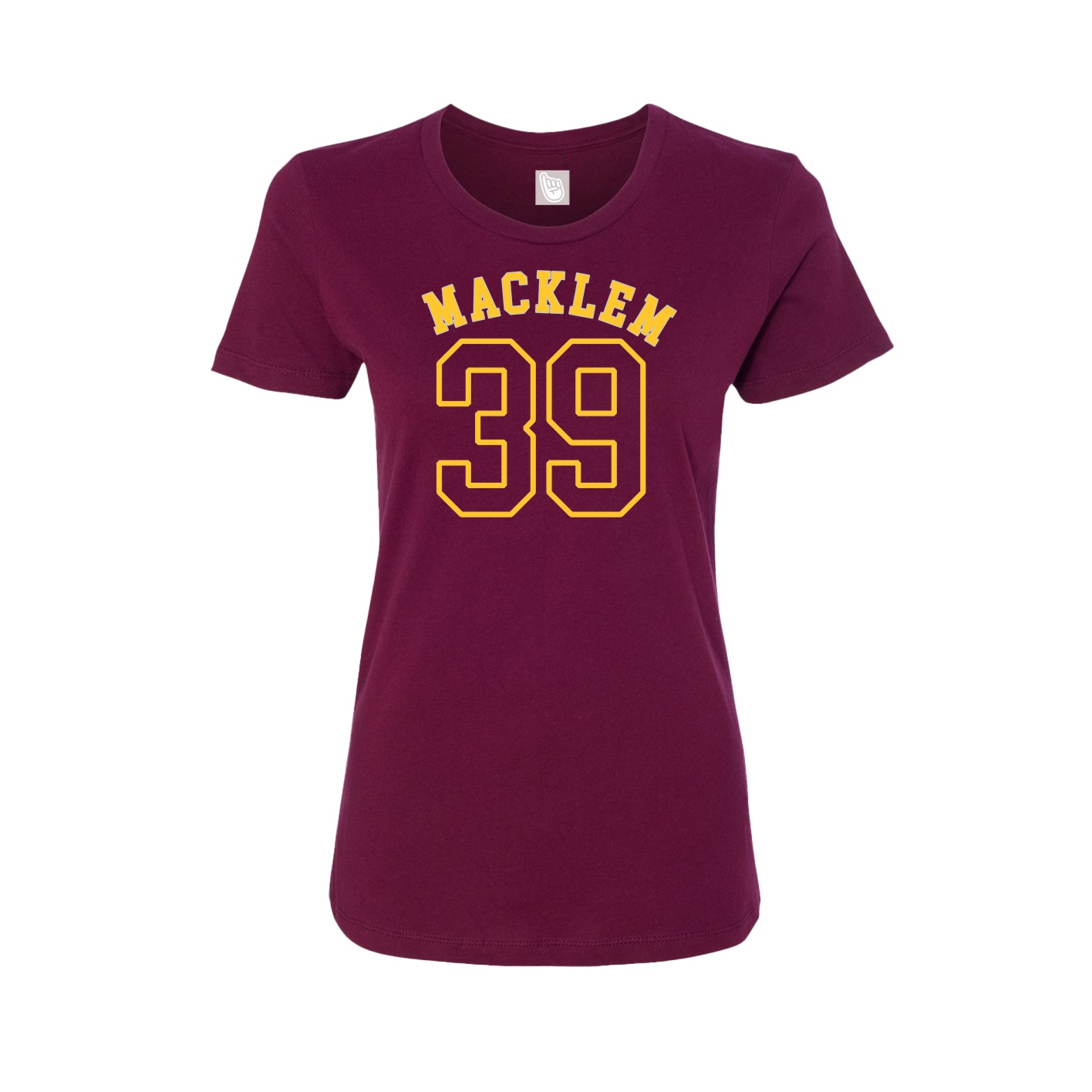 Fitted Women's Tee — Shirsey Arch in Maroon