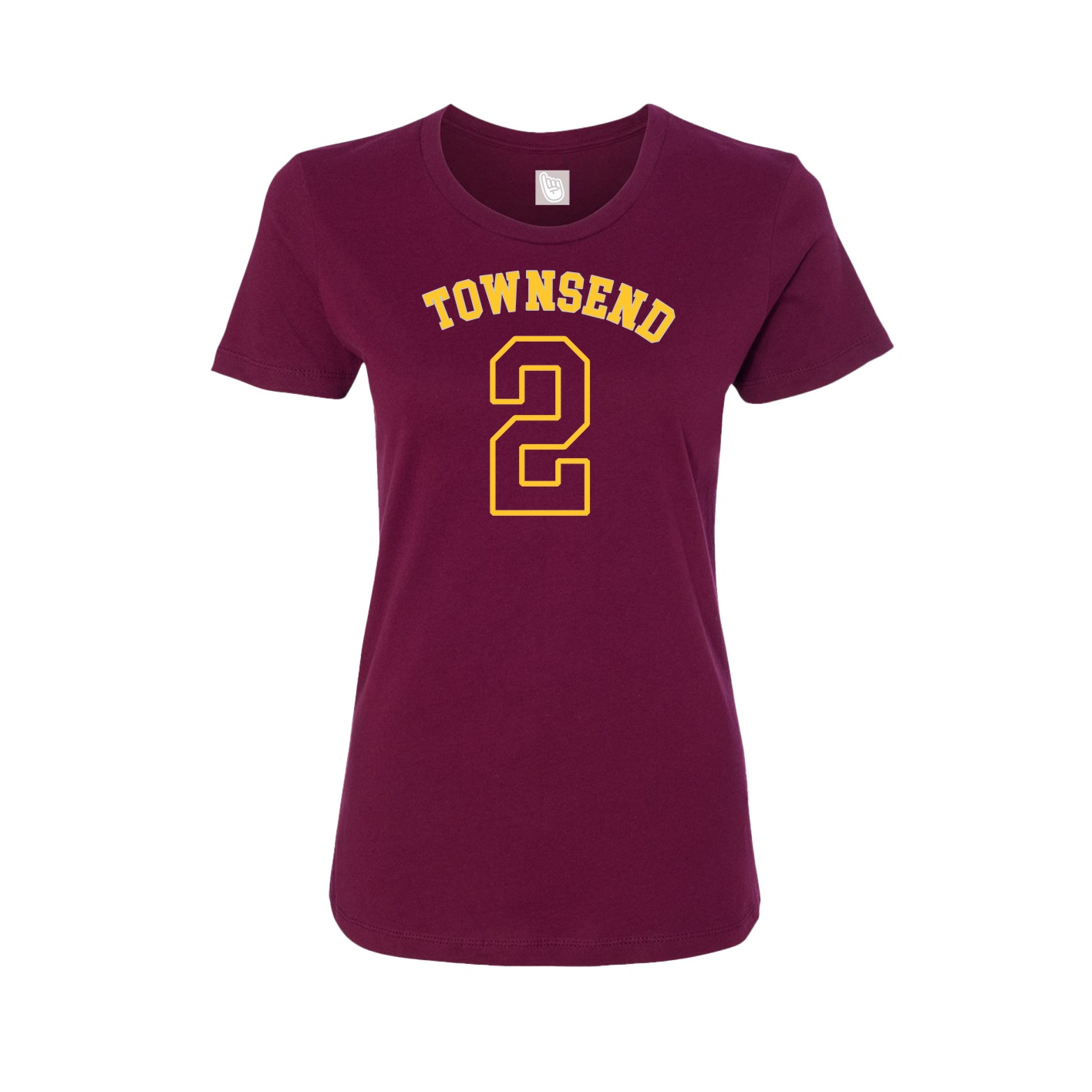 Fitted Women's Tee — Shirsey Arch in Maroon