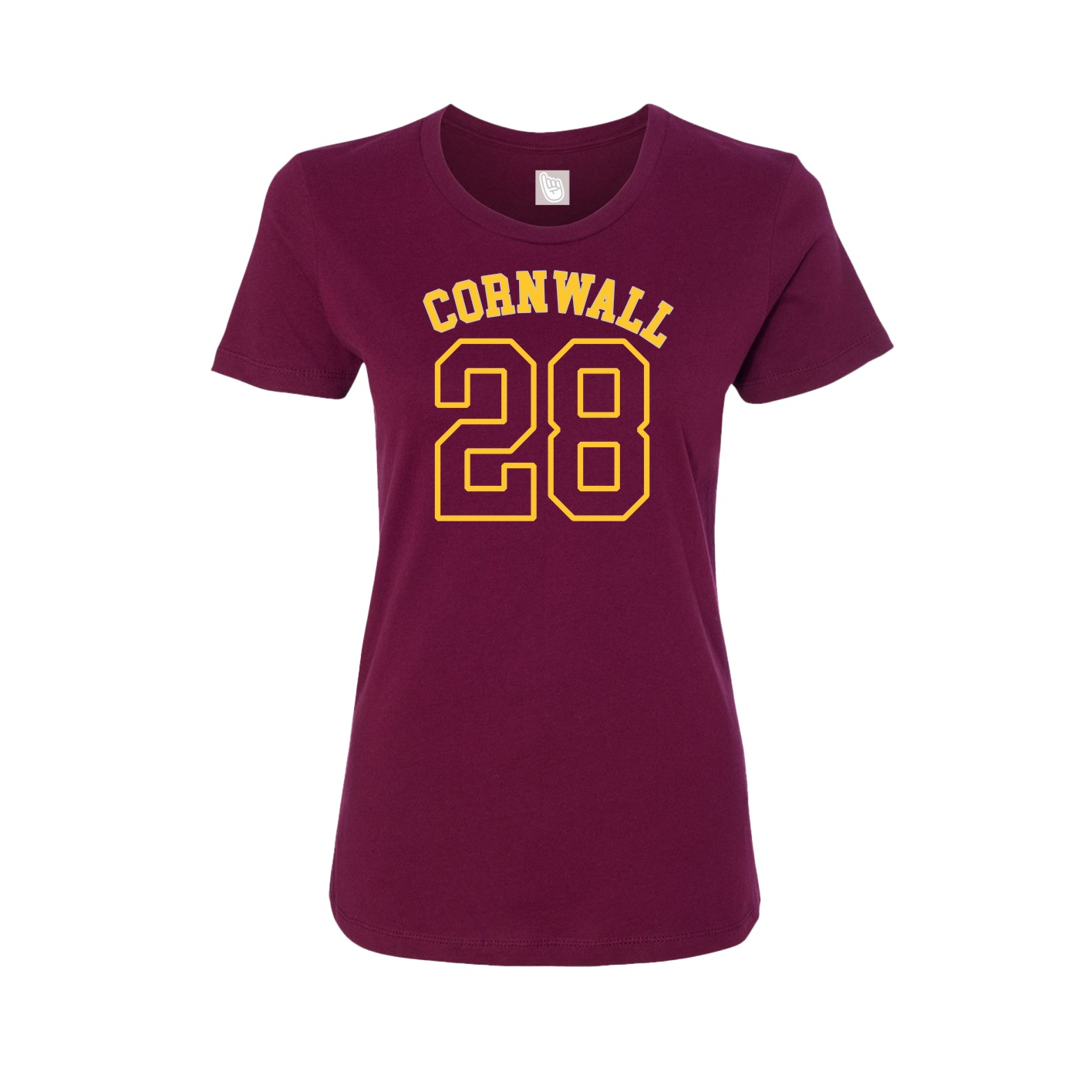 Fitted Women's Tee — Shirsey Arch in Maroon