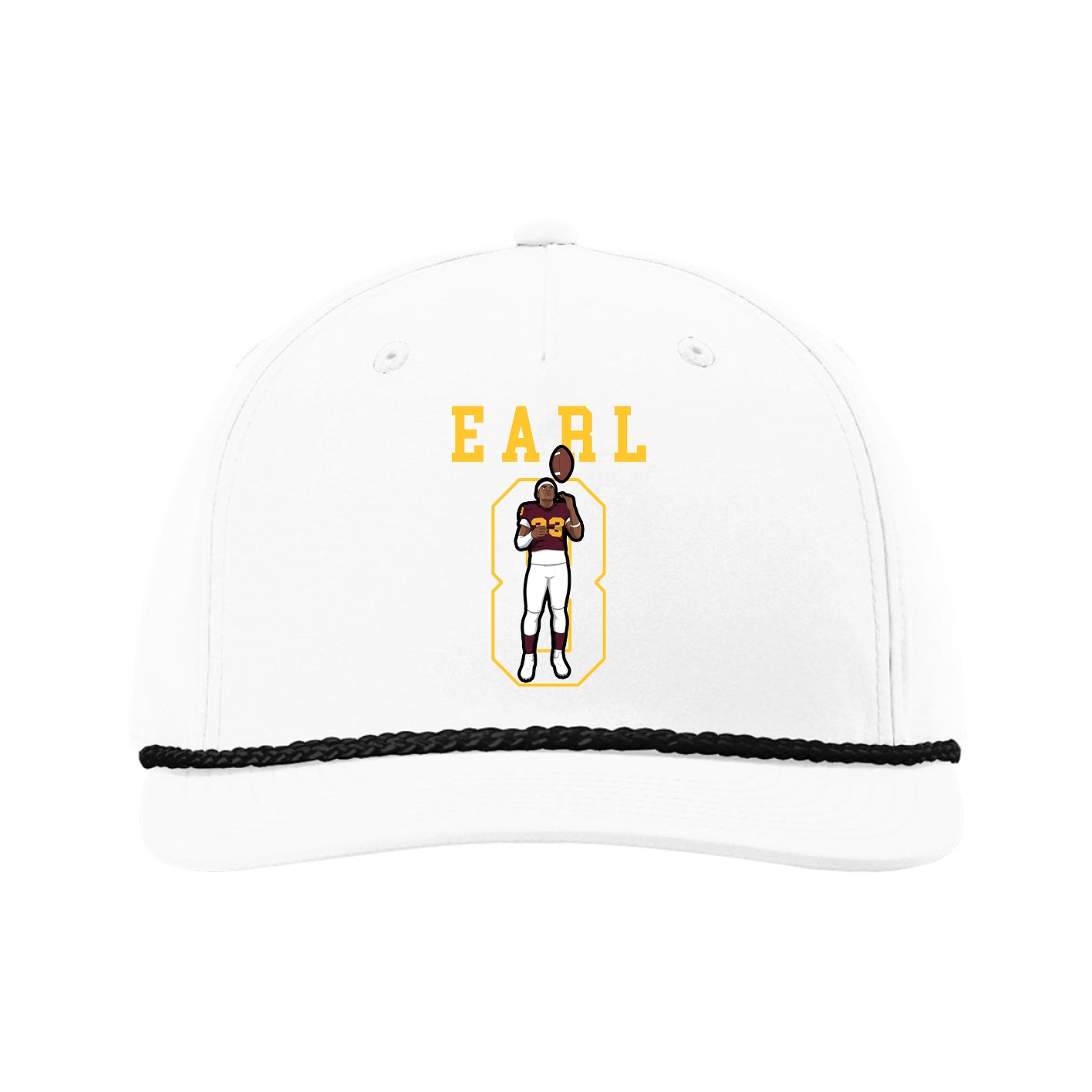 Five-Panel Classic Rope Cap — Shirsey in White