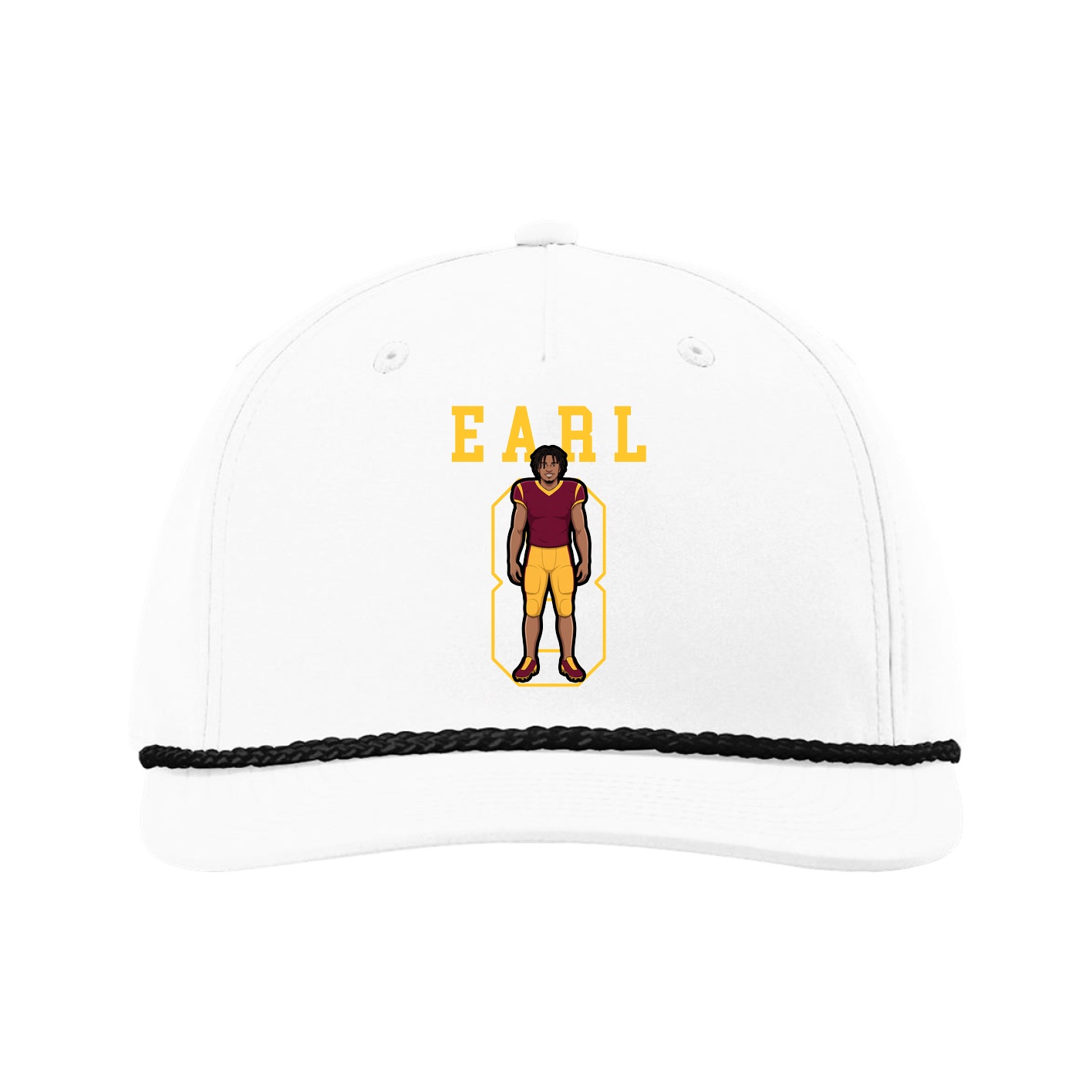 Five-Panel Classic Rope Cap — Shirsey in White