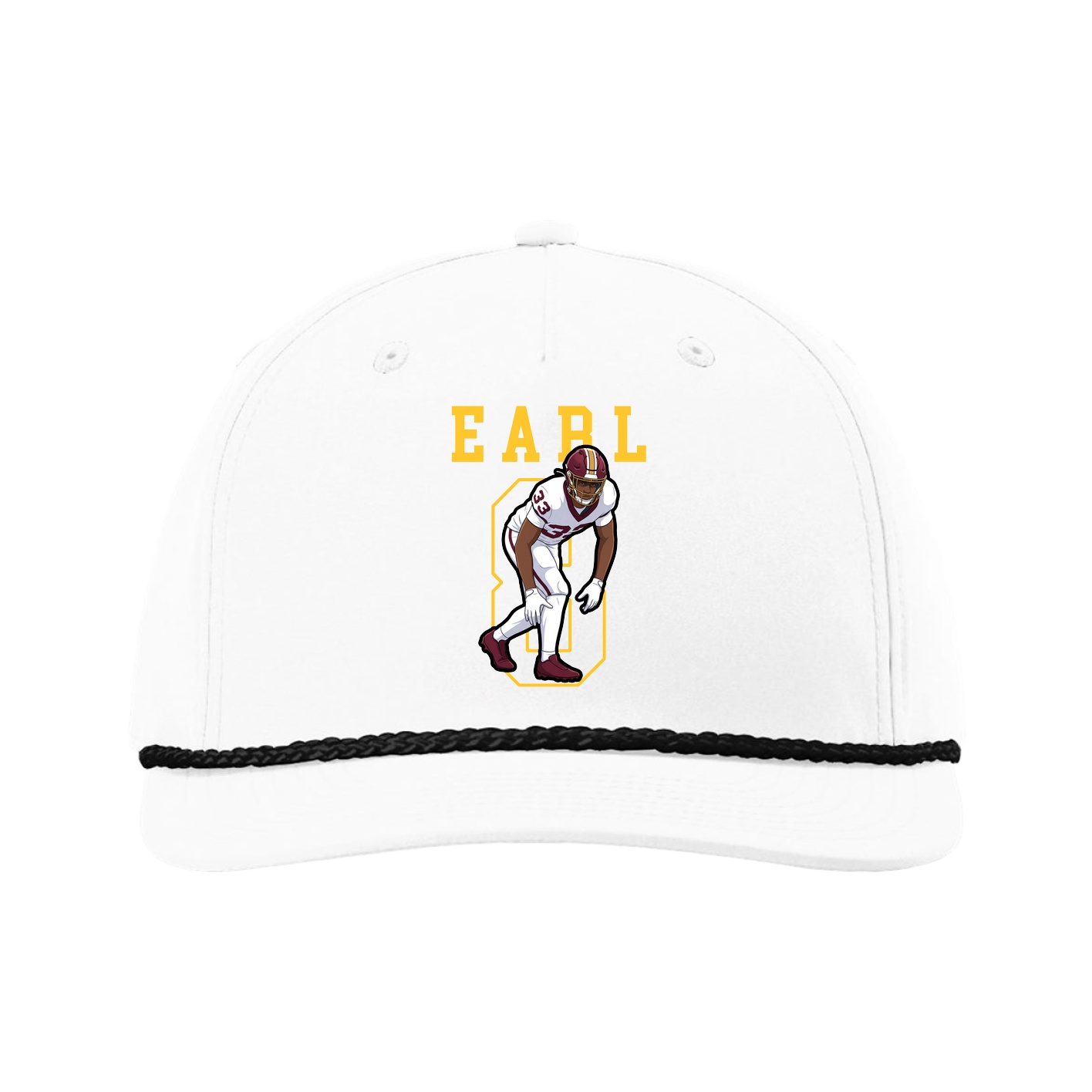 Five-Panel Classic Rope Cap — Shirsey in White