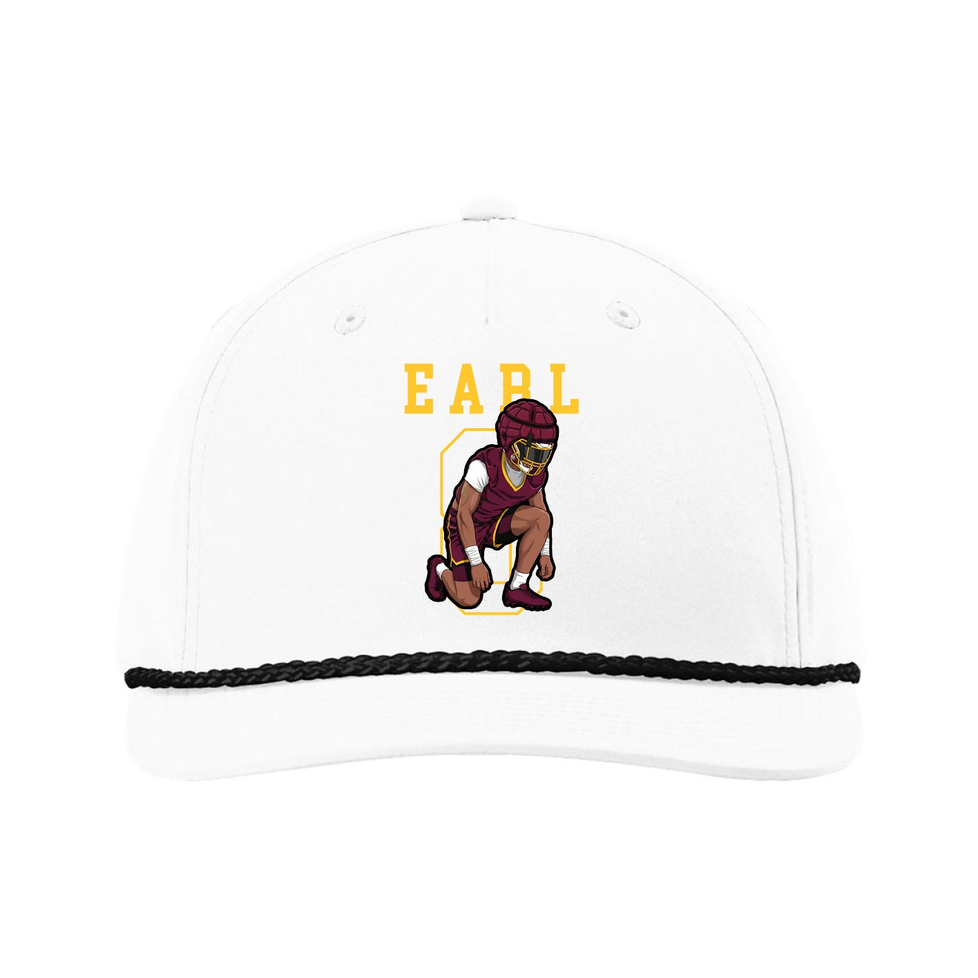 Five-Panel Classic Rope Cap — Shirsey in White