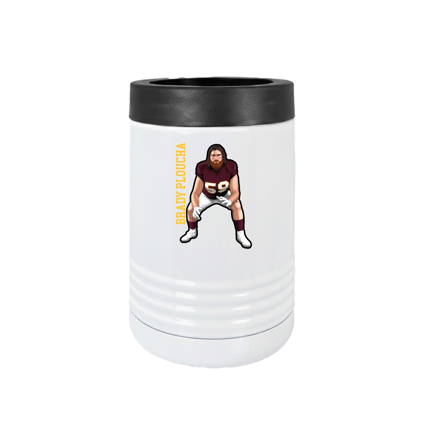 Beverage Holder — Name Vertical in White