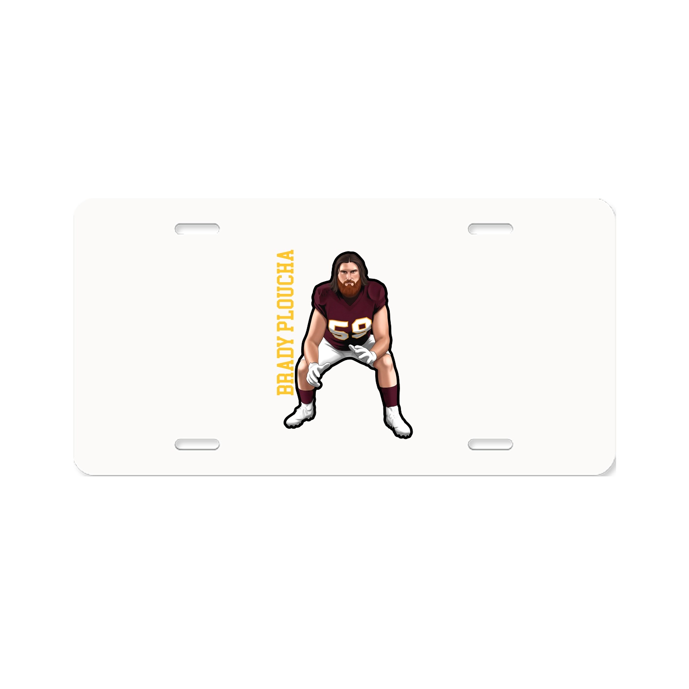 License Plate — Name Vertical in Classic