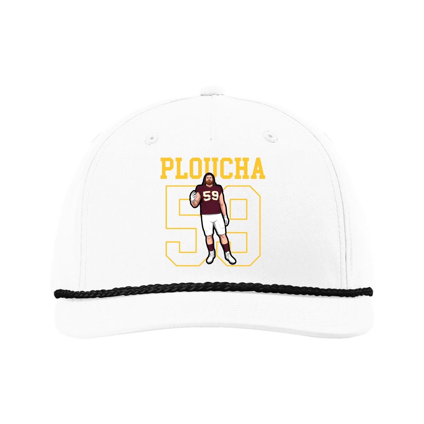 Five-Panel Classic Rope Cap — Shirsey in White