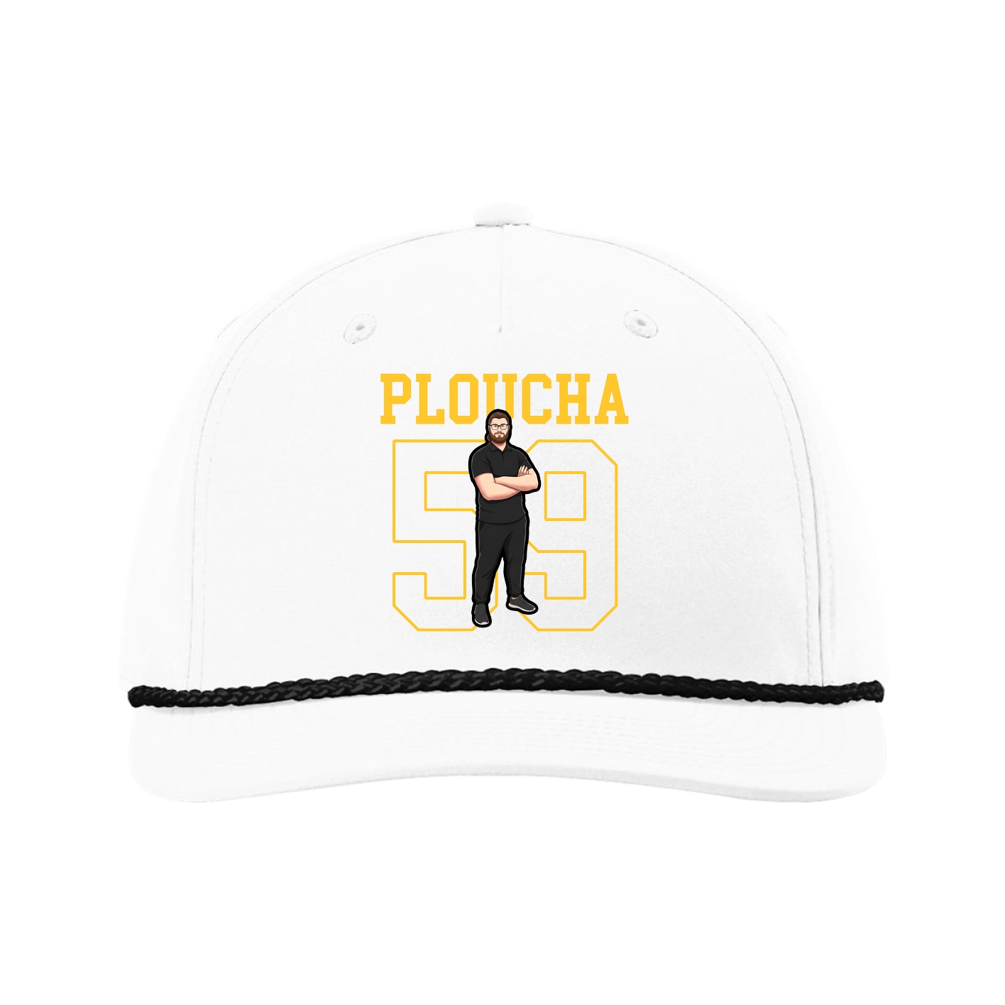 Five-Panel Classic Rope Cap — Shirsey in White