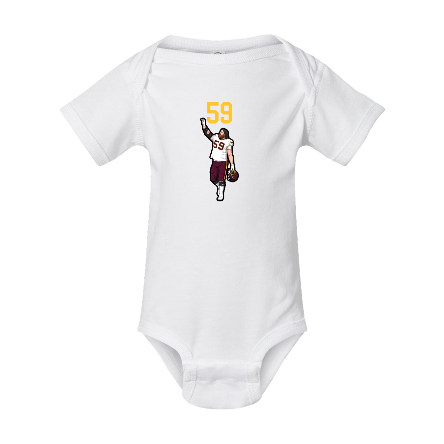 Baby Onesie — Number Top in White