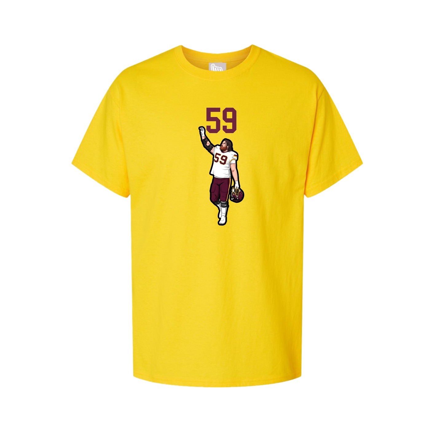 Youth Tee — Number Top in Gold