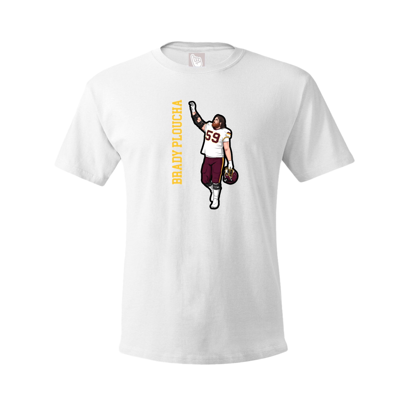 Tee — Name Vertical in White