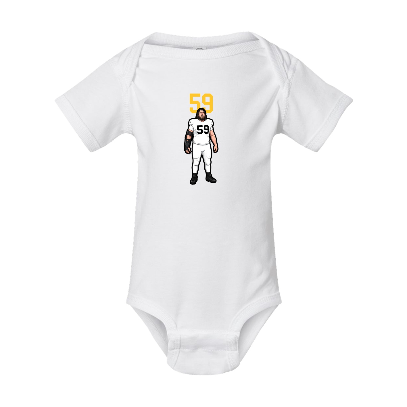Baby Onesie — Number Top in White