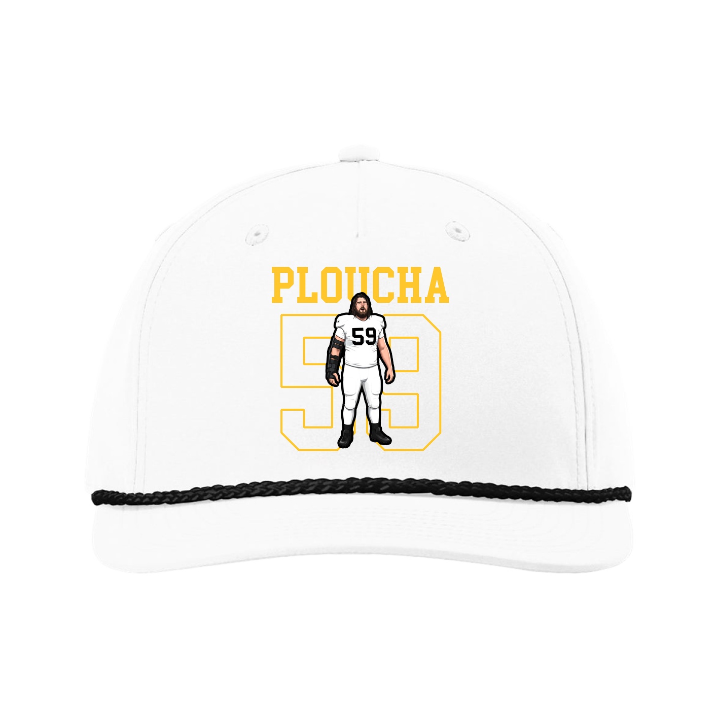 Five-Panel Classic Rope Cap — Shirsey in White