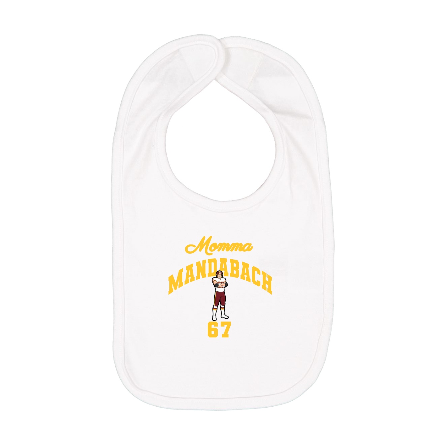 Infant Bib — Mothers Day Arch in White