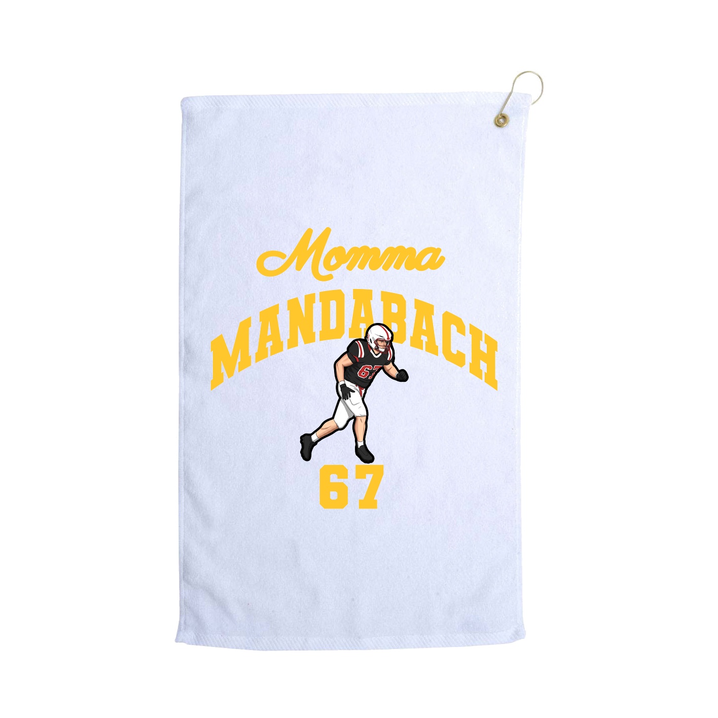 Golf Towel — Mothers Day Arch in White
