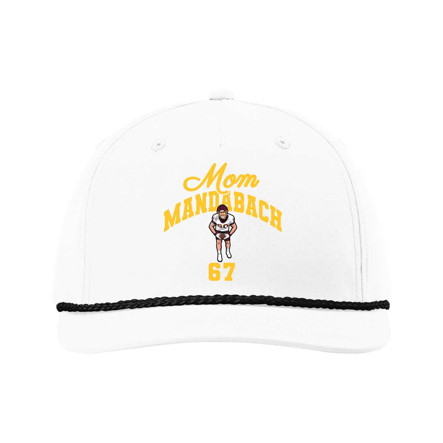 Five-Panel Classic Rope Cap — Mothers Day Arch in White