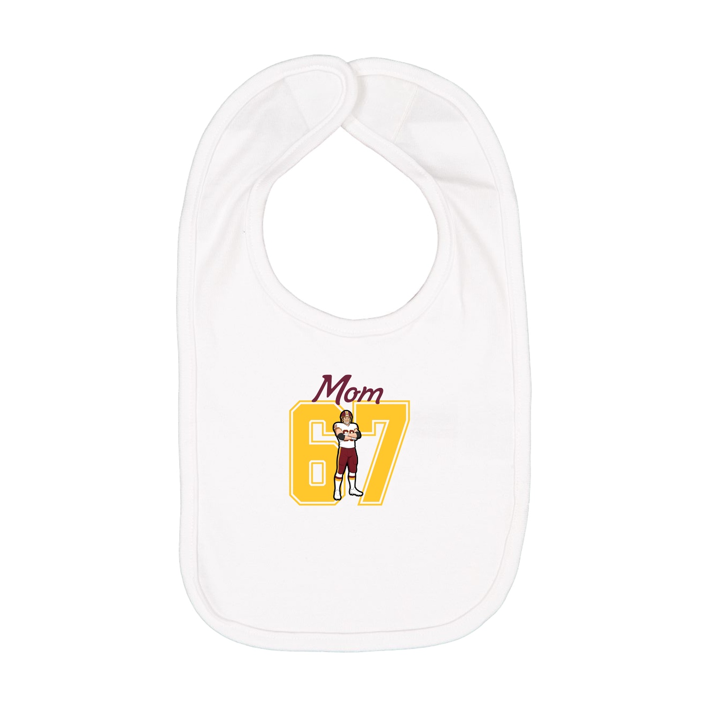 Infant Bib — Mothers Day Shirsey in White