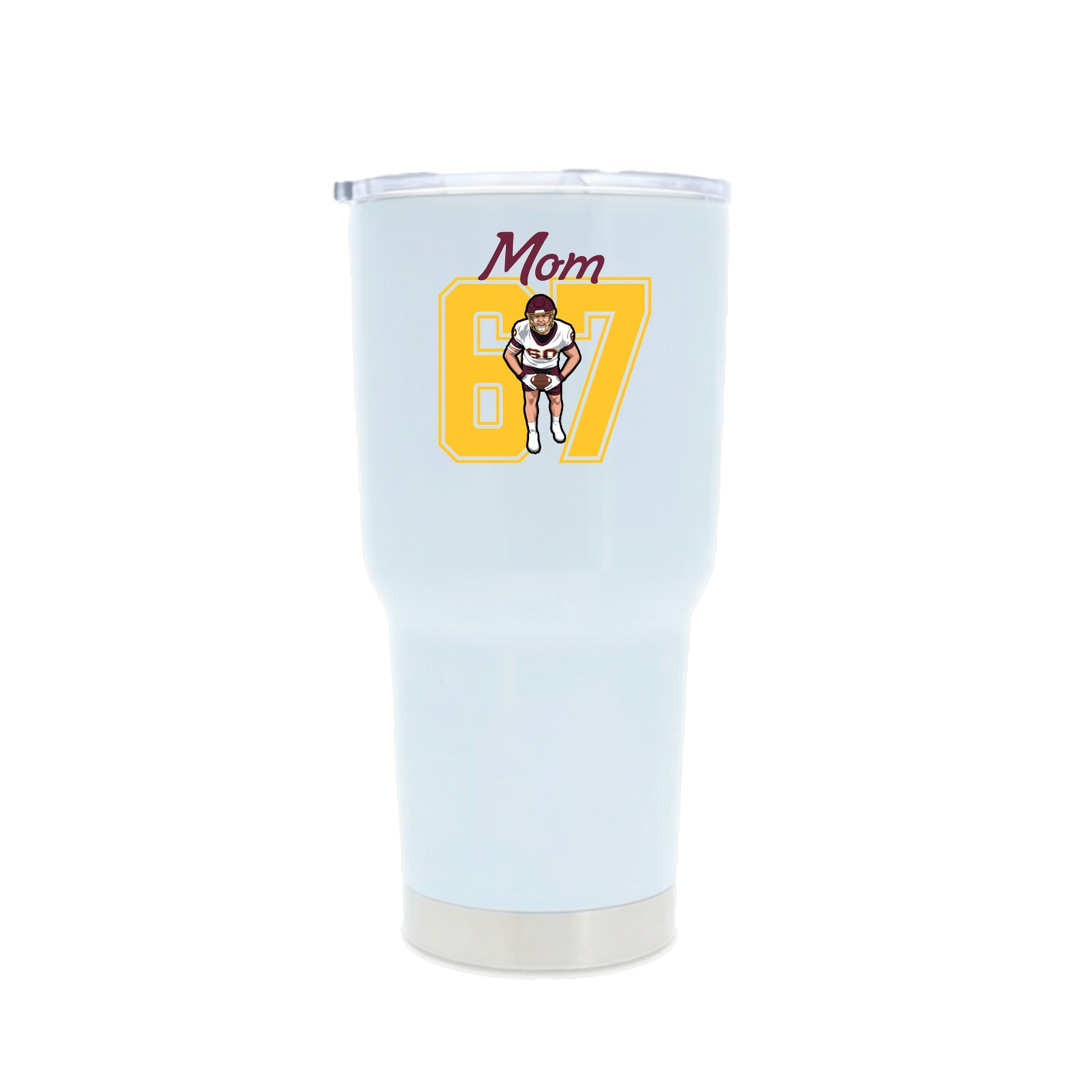 30oz Stainless Steel Tumbler — Mothers Day Shirsey in White