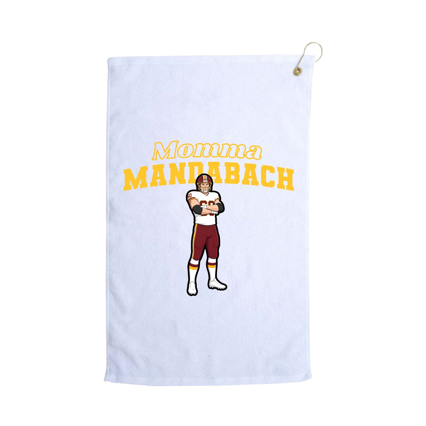 Golf Towel — Mothers Day Block in White