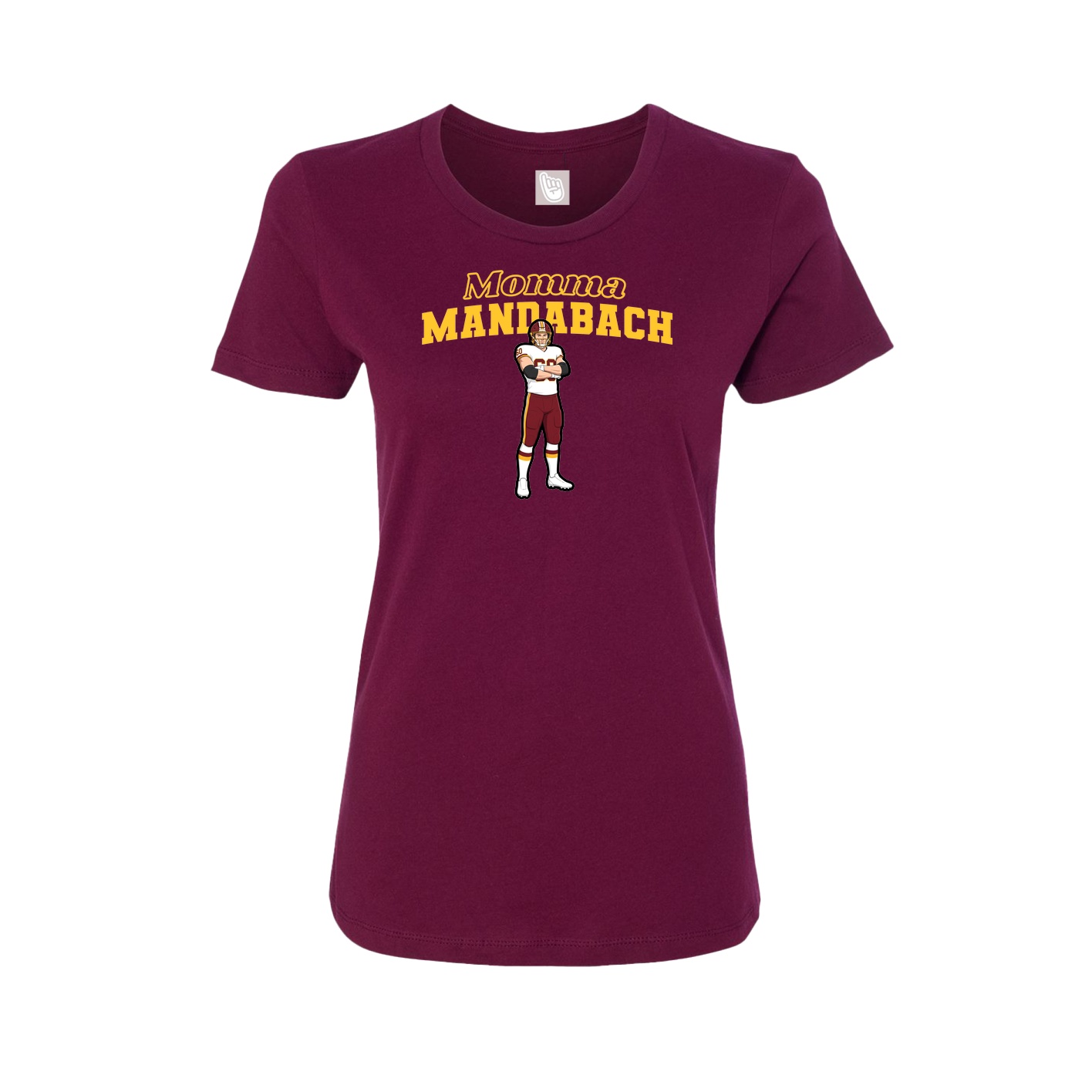 Womens Tee — Mothers Day Block in Maroon