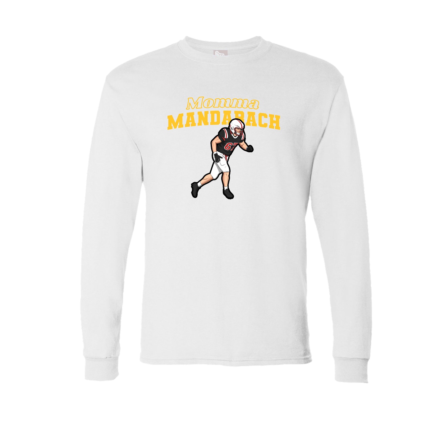 Long Sleeve Tee — Mothers Day Block in White