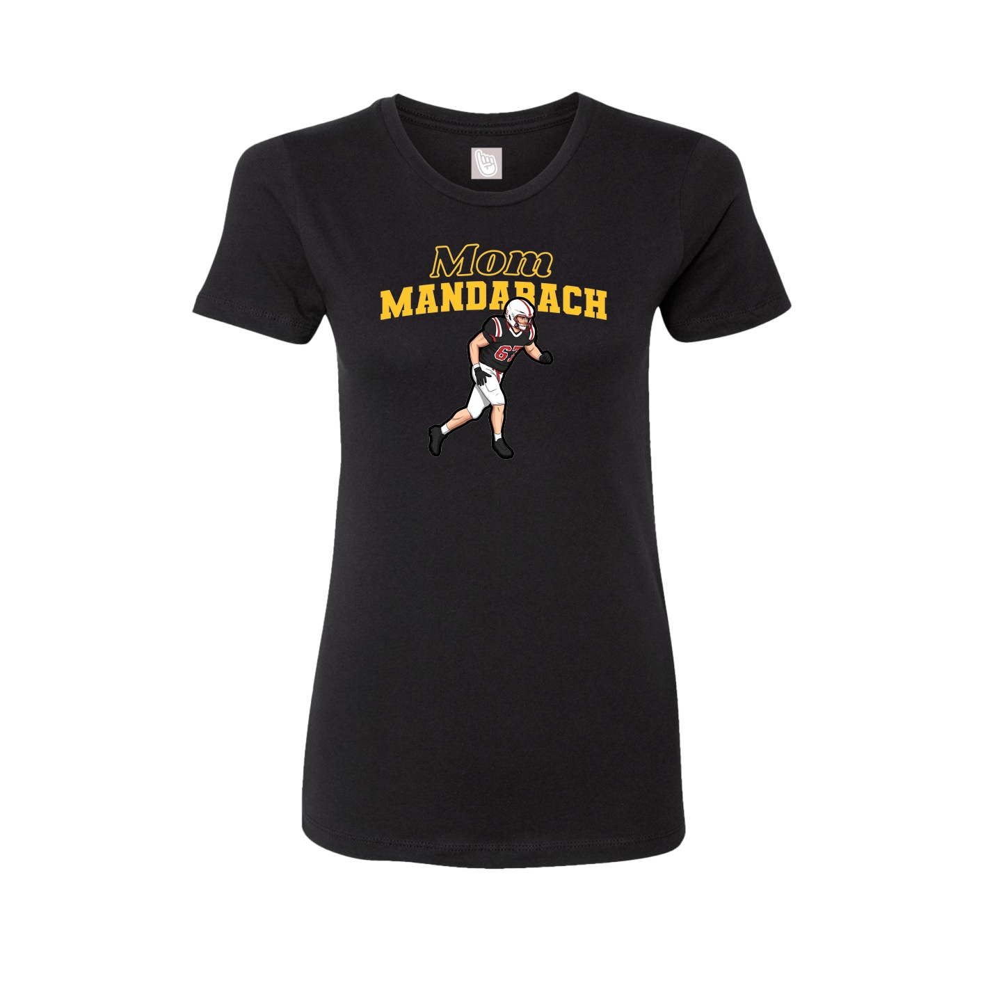 Womens Tee — Mothers Day Block in Black