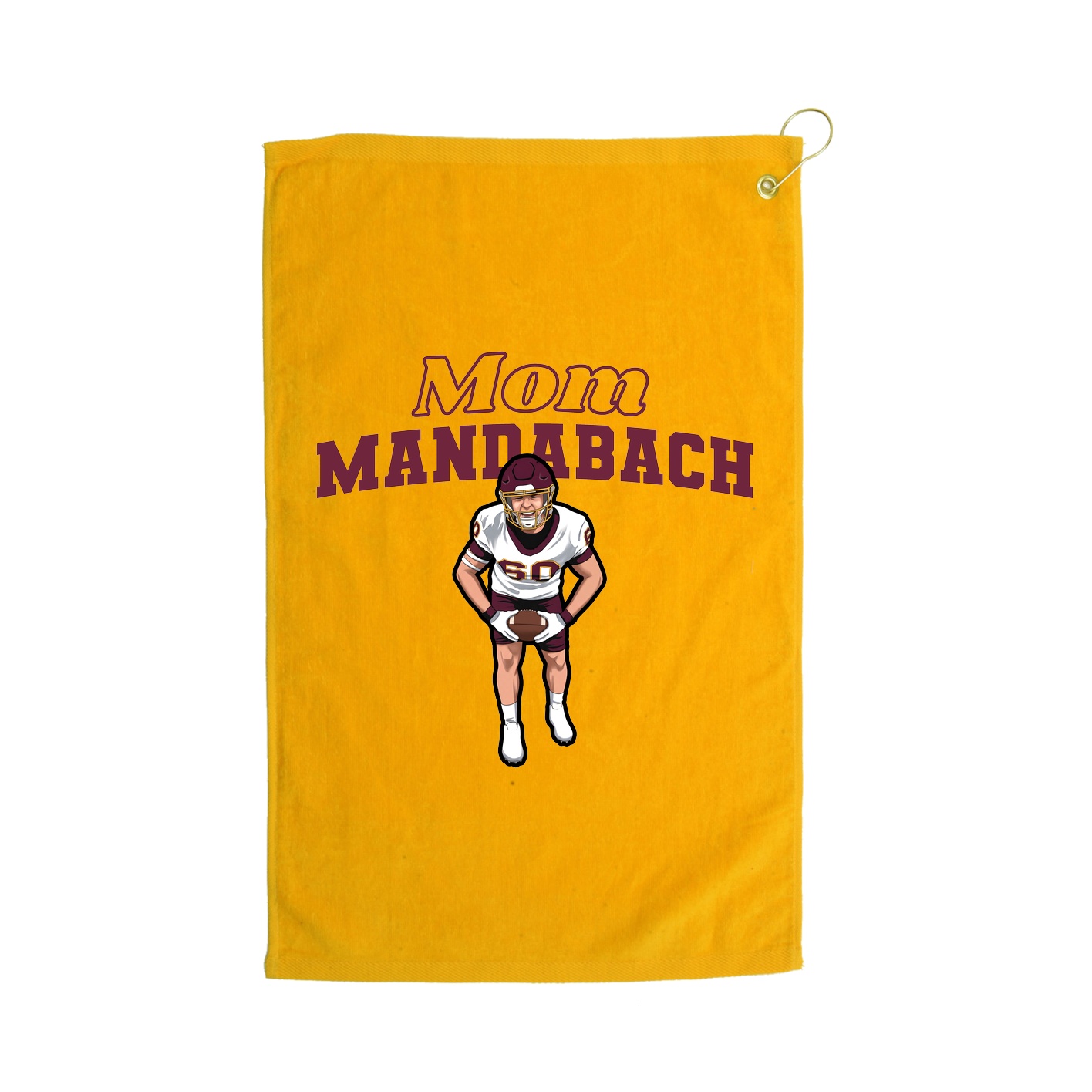 Golf Towel — Mothers Day Block in Gold