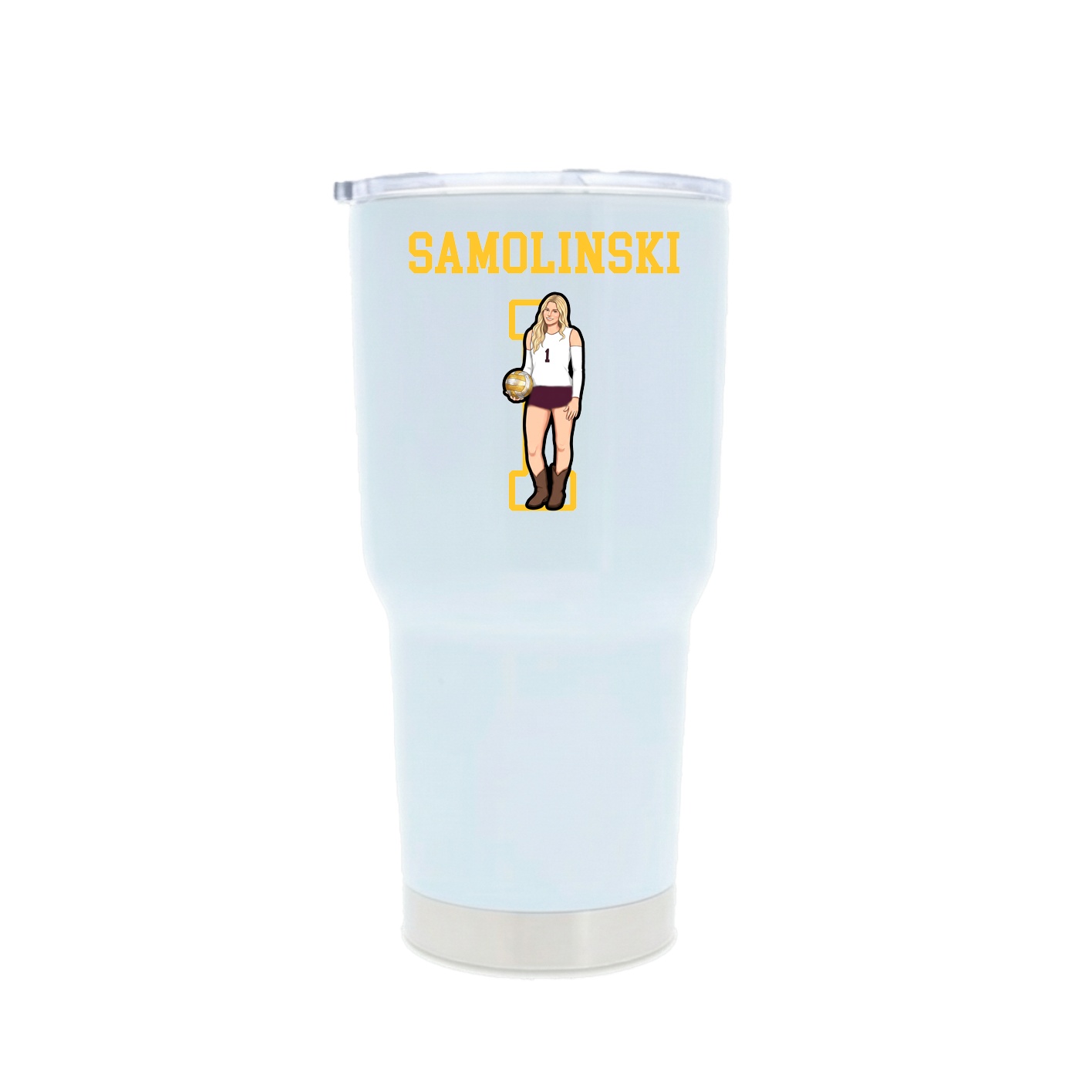 30oz Stainless Steel Tumbler — Shirsey in White