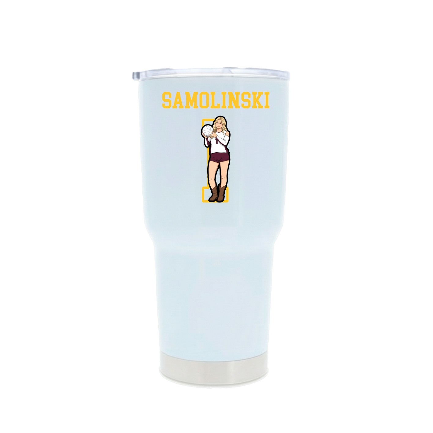 30oz Stainless Steel Tumbler — Shirsey in White