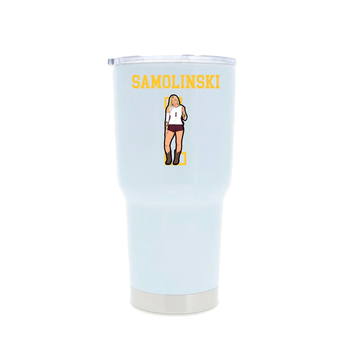 30oz Stainless Steel Tumbler — Shirsey in White