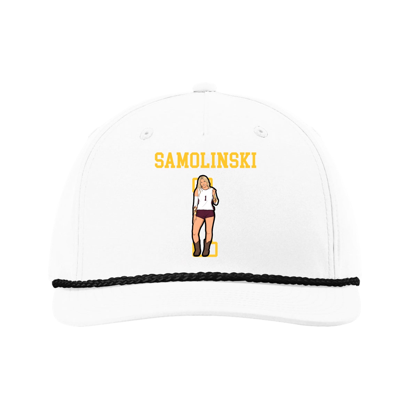 Five-Panel Classic Rope Cap — Shirsey in White