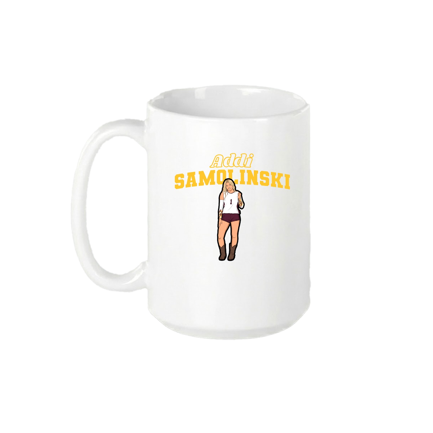 15oz Coffee Mug — Name Arch in White