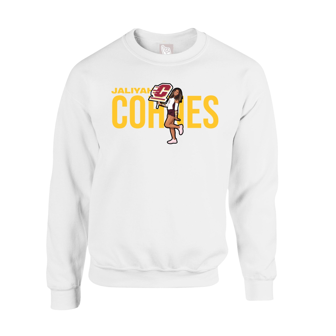 Fleece Crew — Player Name in White