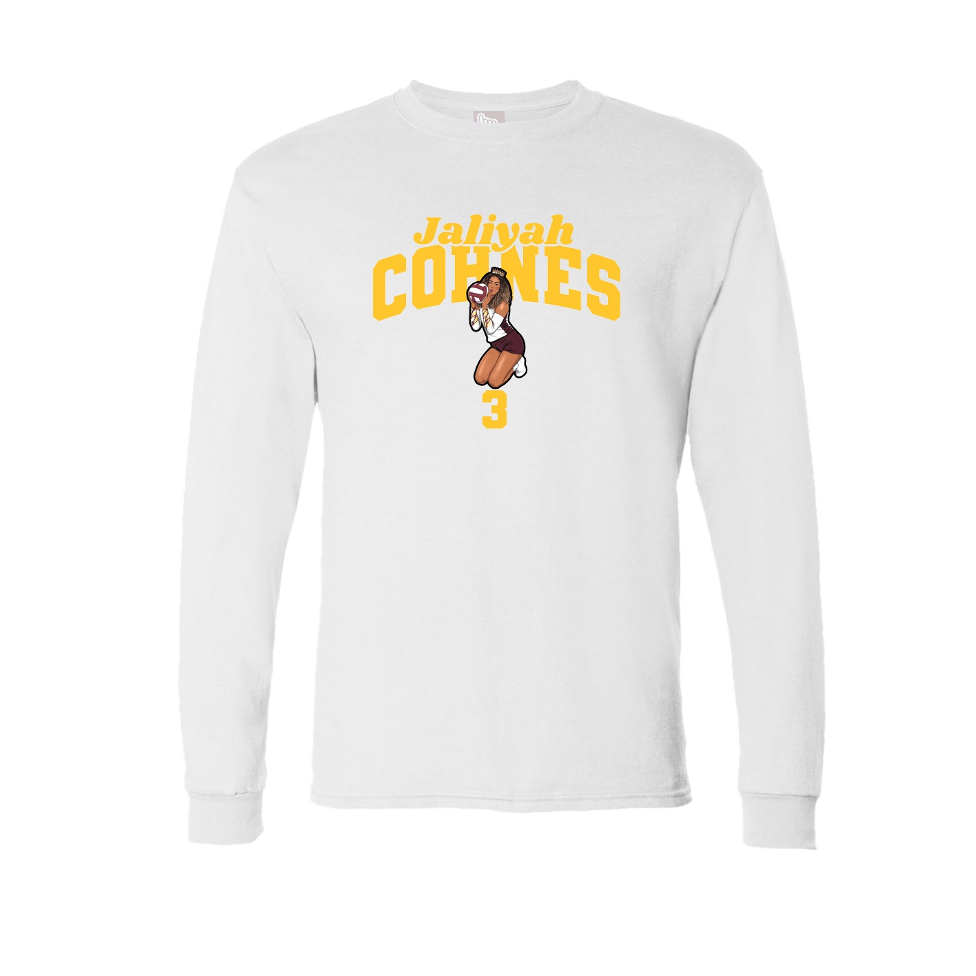 Long Sleeve Tee — Signature Arch in White