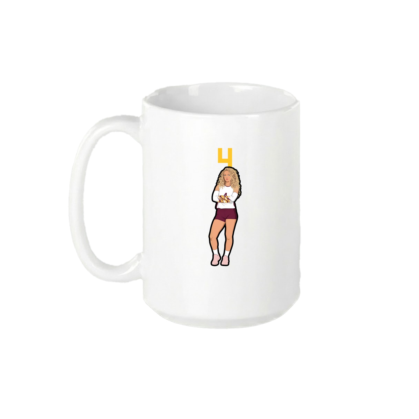 15oz Coffee Mug — Number Top in White
