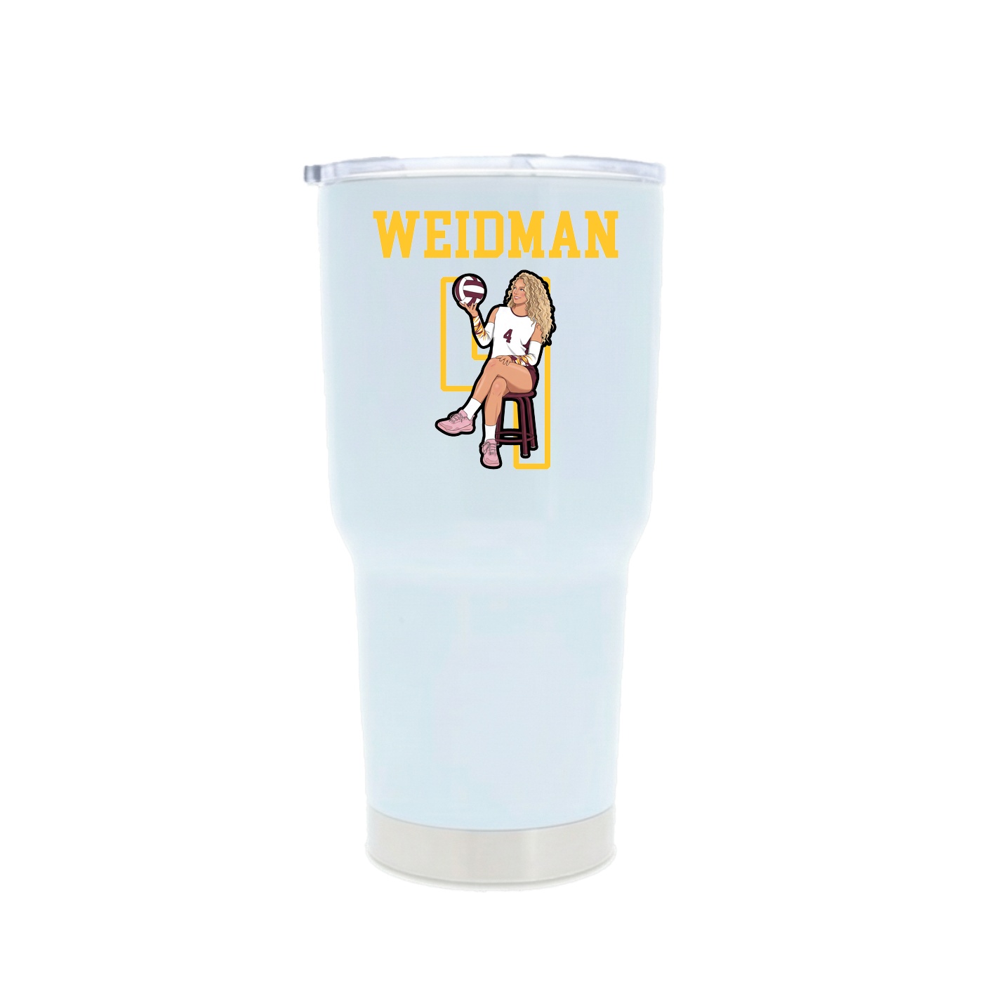 30oz Stainless Steel Tumbler — Shirsey in White