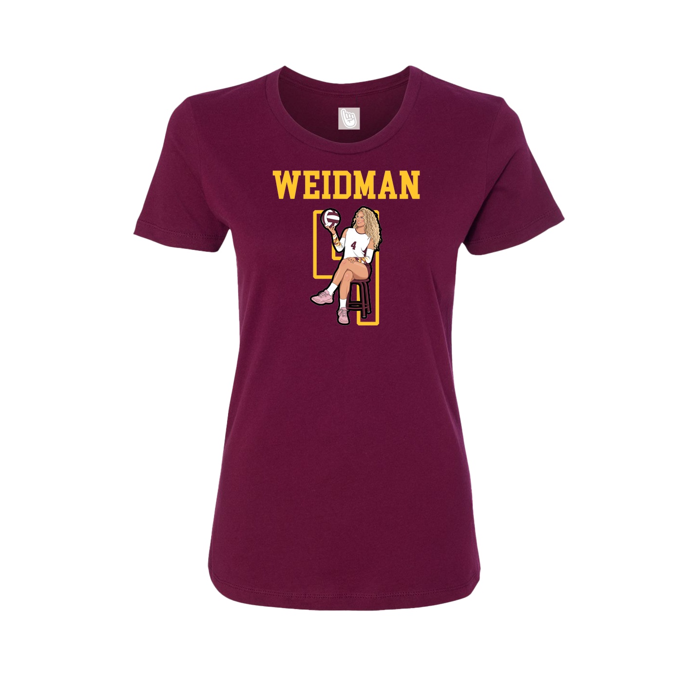 Fitted Women's Tee — Shirsey in Maroon