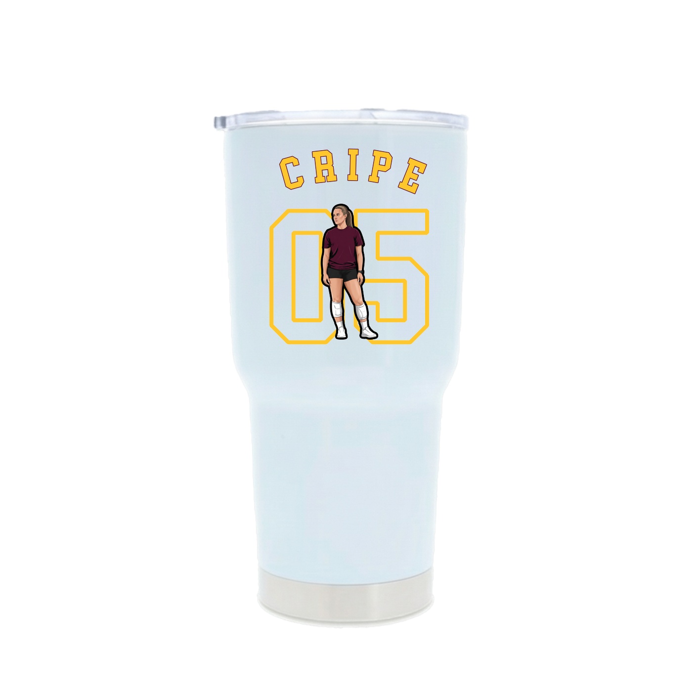 30oz Stainless Steel Tumbler — Shirsey Arch in White