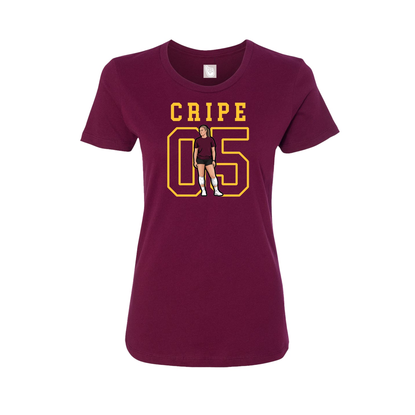 Fitted Women's Tee — Shirsey in Maroon