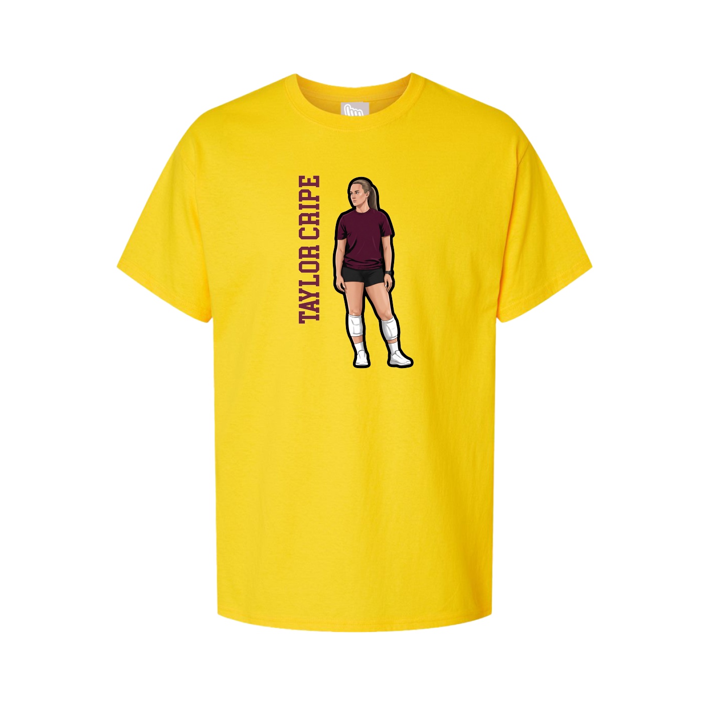 Youth Tee — Name Vertical in Gold