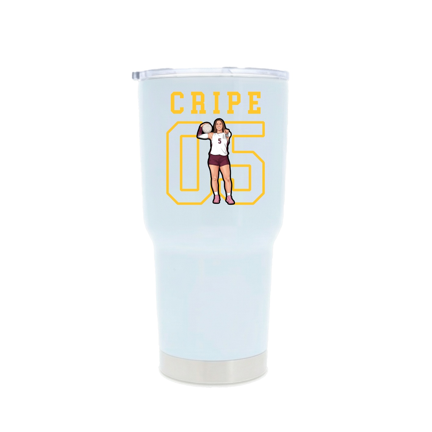 30oz Stainless Steel Tumbler — Shirsey in White