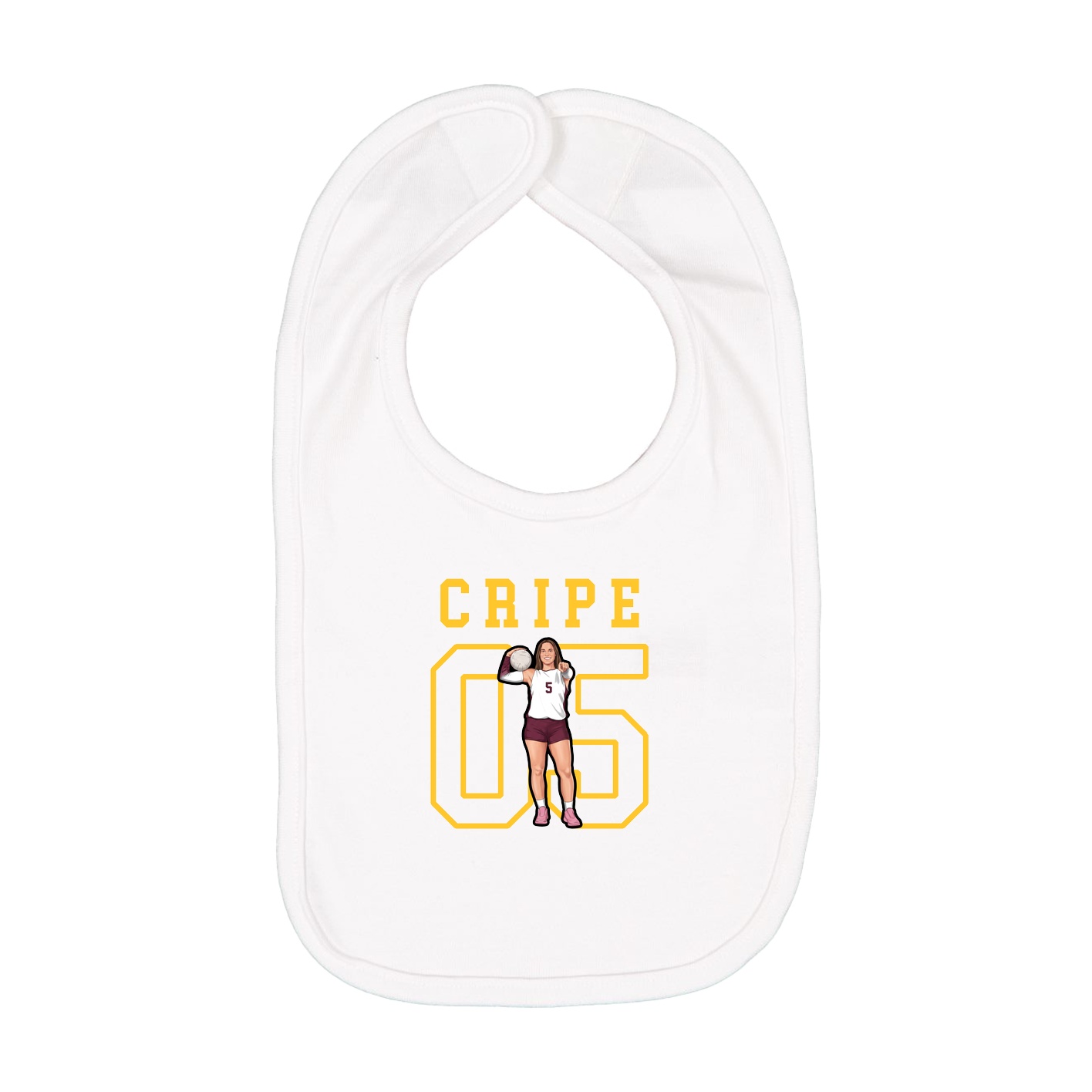 Infant Bib — Shirsey in White