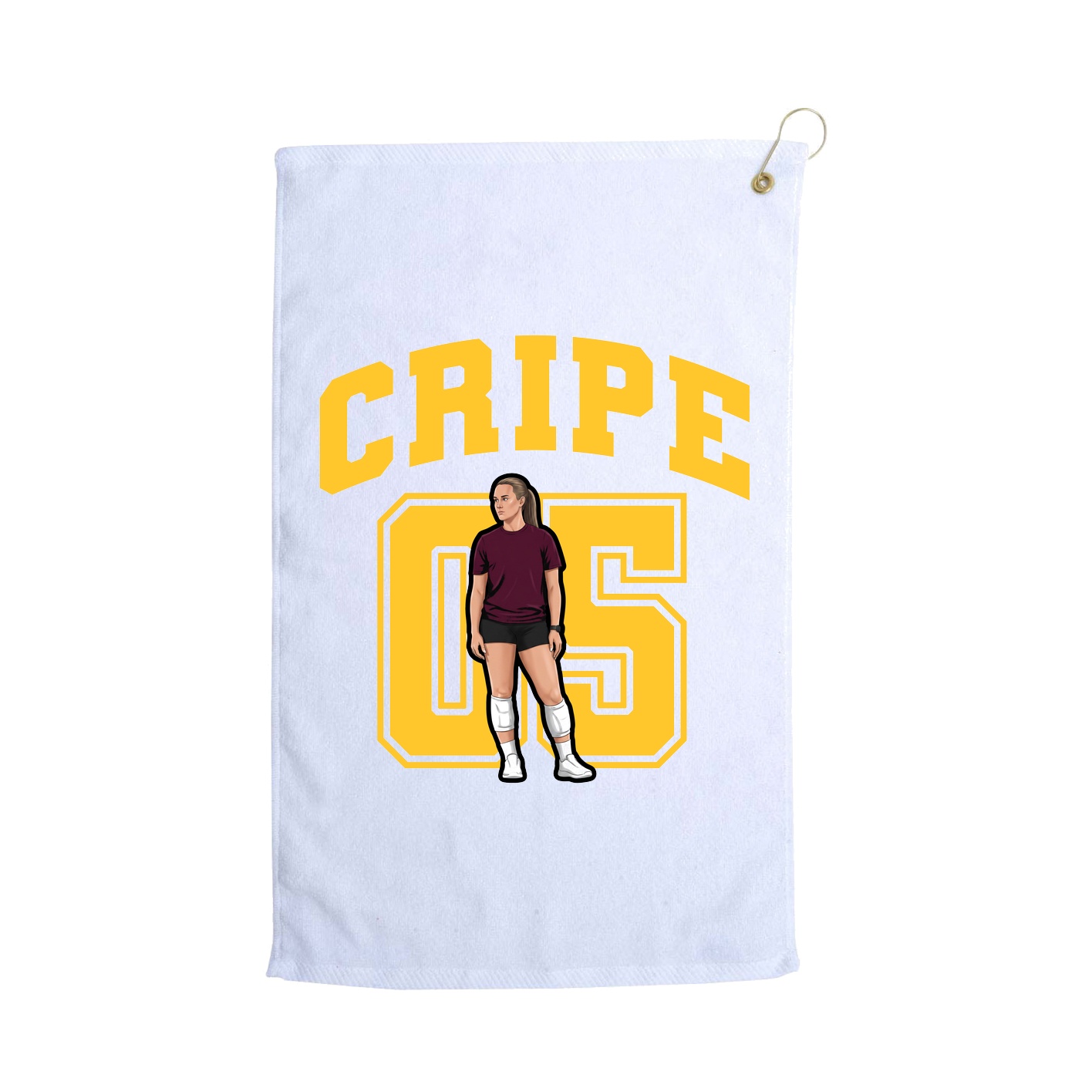 Golf Towel — Number in White