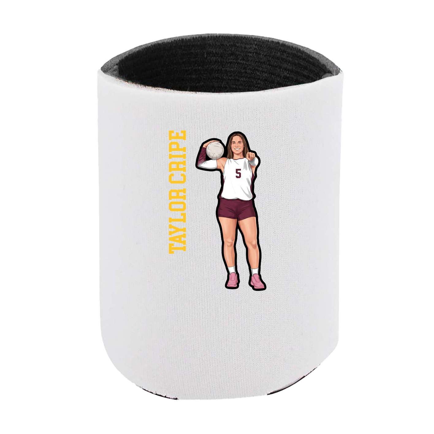 Can Holder — Name Vertical in White