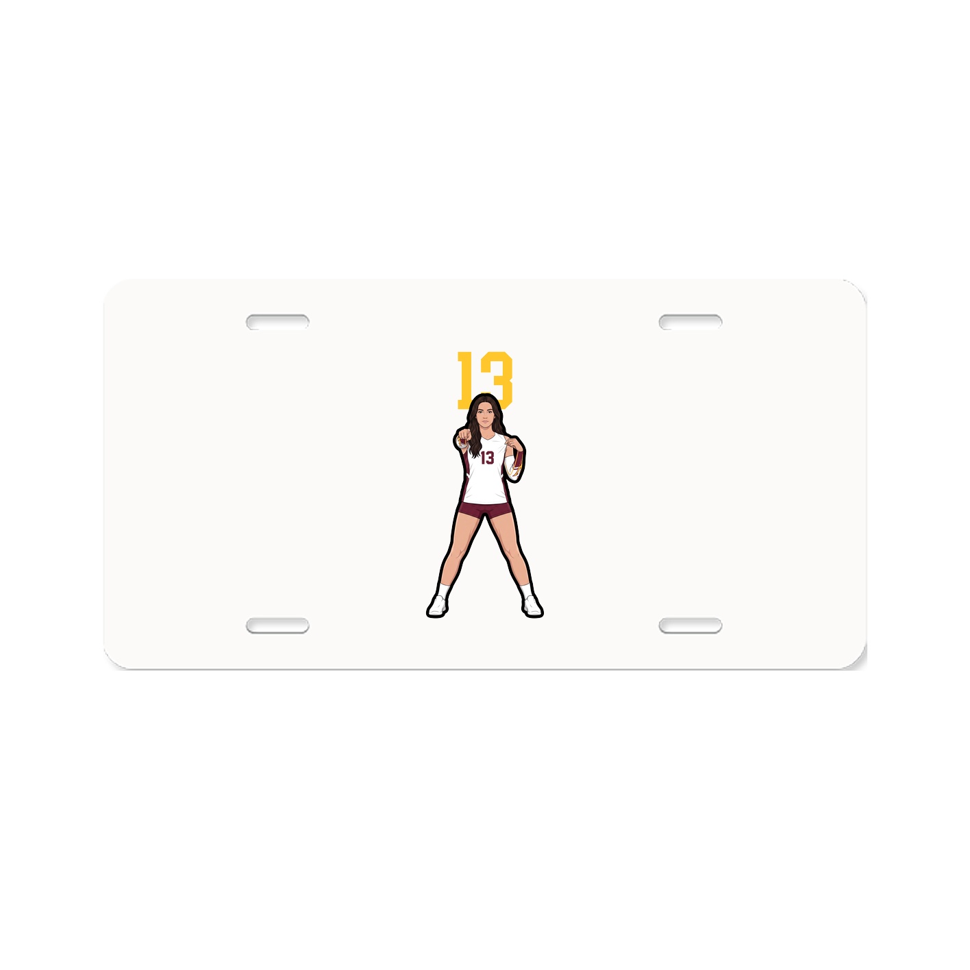 License Plate — Number Top in Classic