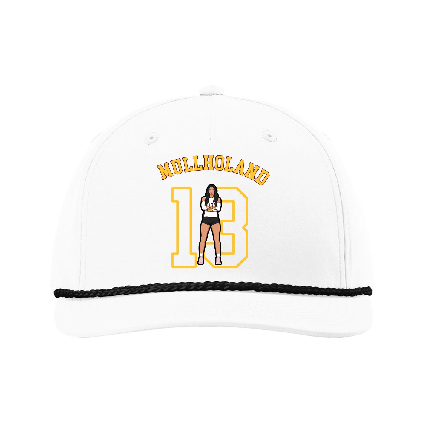 Five-Panel Classic Rope Cap — Shirsey Arch in White