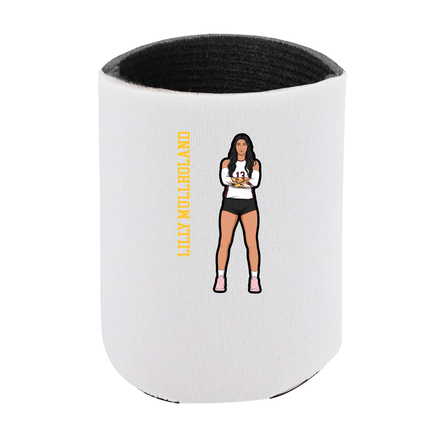 Can Holder — Name Vertical in White